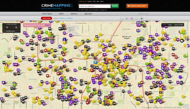 Planning a Vegas vacation? Check out a crime map before booking your hotel.